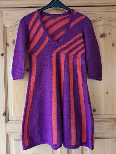 Benneton kleid orange lila - benneton, gr