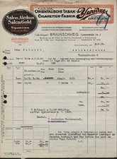 DRESDEN, Rechnung 1925, Orientalische Tabak- und Zigaretten-Fabrik YENIDZE