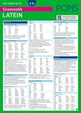 PONS Grammatik auf einen Blick Latein ~  ~  9783125619074