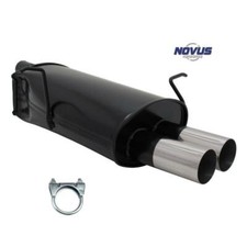 Novus N Stahl Sport Auspuff Endschalldämpfer 2x76 rund scharf paßt für BMW E46