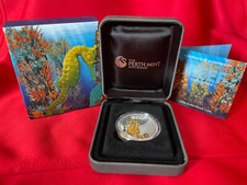 SEAHORSE  SEEPFERDCHEN  - PP - PROOF - 999 SILBER - SEA LIFE  1/2 OZ Sea Life