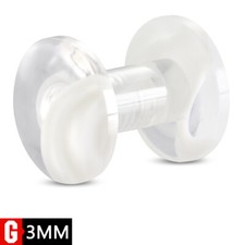 G-3mm Acryl Ohr Piercing Plug Stretcher Tunnel Expander Y-inz452