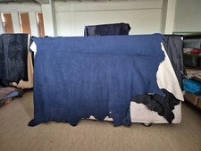 1 Lederhaut , Nubukleder, blau