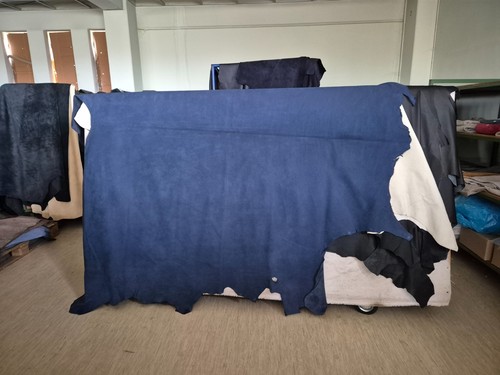 Lederhaut nubukleder blau - nubukleder,,