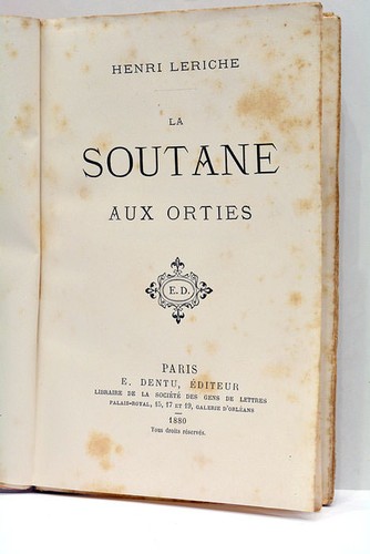 Leriche soutane aux orties - leriche,