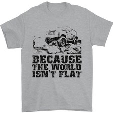 4X4 Weil Die Welt Nicht Flach Ist Offroad Herren T-Shirt 100% Baumwolle
