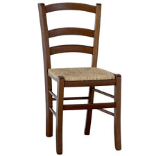 Holzstuhl Venedig Walnuss Dunkelheit Mit Sitzend Im Stroh