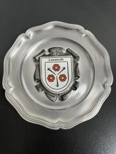 Zinn Teller alt Wappen Gemeinde Loxstedt 23 cm Zinnengel