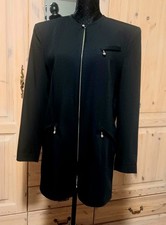 Eleganter schwarzer Longblazer, Größe 40 Heidemann mit Schurwolle, Tuch ESPRIT