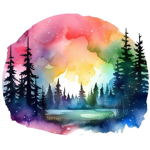 Sticker nordlicht - 7x,