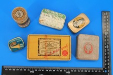 6 alte Blechdosen, Tabak