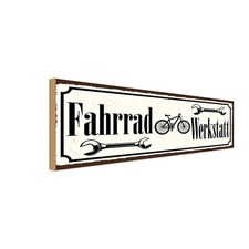 Holzschild 10x27 cm Fahrrad