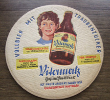 alter Bierdeckel Glaabsbräu Seligenstadt, Vitamalz, beidseitig