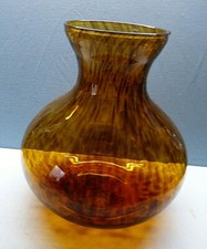 16308. Große Glas Vase braun