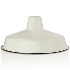 Lampenschirm Emaille Industrielampe Fabriklampe Vintage 36cm Weiß 2. Wahl