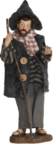 Krippenfigur hirte mit stab - hirte,