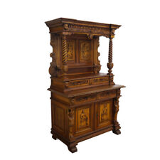 Neo-Renaissance Schrank antik Zierschrank Kabinettschrank Eiche B: 113cm -11619-