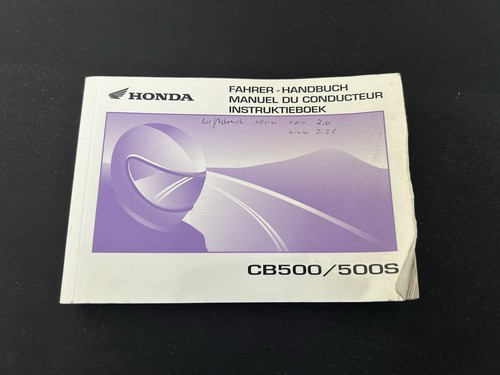 Fahrer handbuch honda 500 - handbuch, cb