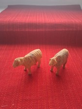 Schaf Schafe 5 cm hoch 2 Stück Zirben Holz für Krippe Weihnachten Naturbelassen 