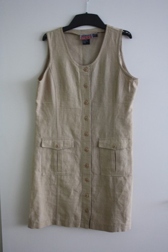 Kleid leinen beige - leinen, ohne