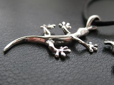 Gecko Silber 925 er Ketten Anhänger Salamander   / KA 061.1