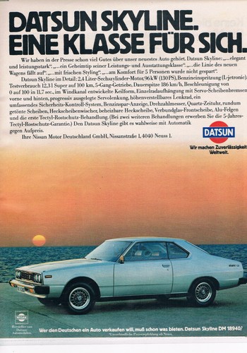 Datsun werbeanzeige werbung - datsun,