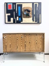 Wandbild Ölbild mit Glaselementen bezeichnet Warren 1964