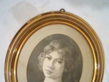 Messing Biedermeierrahmen um