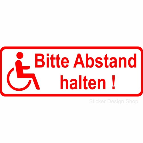 Abstand halten rollstuhlfahrer - abstand,