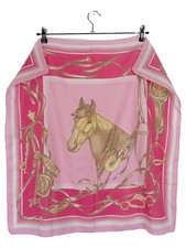 GIM RENOIR Seidentuch Damen Rosa Pferde Motiv 65x65cm Elegant