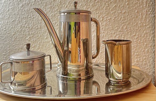 Kaffee tee set - metall, silber