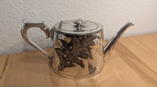 Antike Teekanne versilbert alt