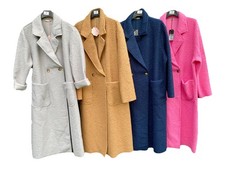 Mantel made in Italy Damen Einheitsgröße blau grau pink camelfarben