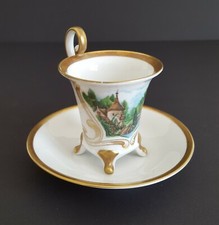 Alte Porzellan Mokkatasse Carstens Blankenhain / Weimar Thüringen handgemalt