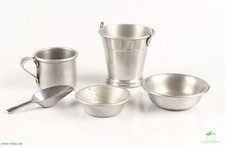 DDR Puppenstubenmöbel Alu Eimer Topf Schaufel Schüsseln Puppenstube Miniatur