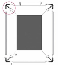 Franken BS1104 Spannrahmen Poster (Alu mit Eckverbindungen) 70 x 94.7 cm, A1