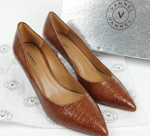 Vannel brown croc embossed - vannel,