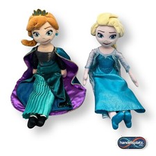 Disney Store Elsa & Anna Stoffpuppen 2er Set Plüsch Figur Kleid Eiskönigin 45 cm