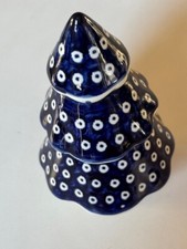 Bunzlauer Keramik Baum Weihnachtsbaum blau weiss 12 cm