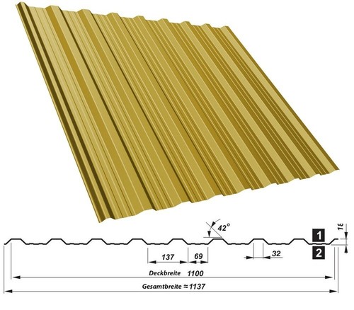 Trapezblech dachplatten 5 - dachplatten, 0.5