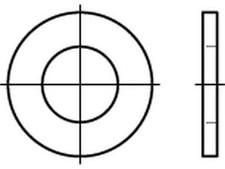 ISO 7091 Stahl 100 HV Flache