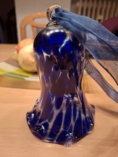 Glasglocke - blau/transparent - dekorativ/weihnachtlich - gebraucht/sehr gut