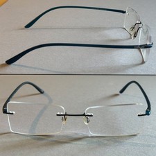 Sihouette Brille Titan randlos, Dunkelblau