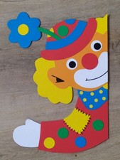 Fensterbild Tonkarton Clown