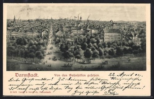 Künstler darmstadt - künstler-ak,