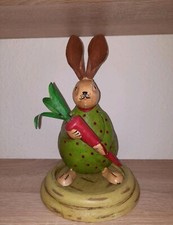 *TOP* Osterhase Metall mit Holzteller *SUPER*