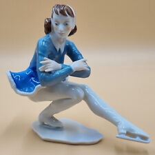 Porzellanfigur Hutschenreuther, Eiskunstläuferin, Hans Achtziger, 1960er Jahre
