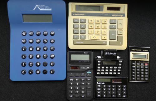 Taschenrechner solar und - 6,