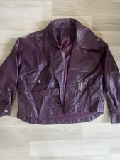 Vintage Lila Kunstlederjacke S(36)