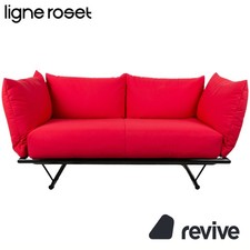 Ligne Roset Prao Stoff Zweisitzer Sofa Rot manuelle Funktion Couch Daybed